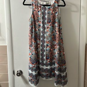 Max Studio blue and orange printed dress